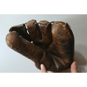 Vintage Glove 3 Finger Spalding EZ Flex‎ Triple Play Spalding Trade Mark